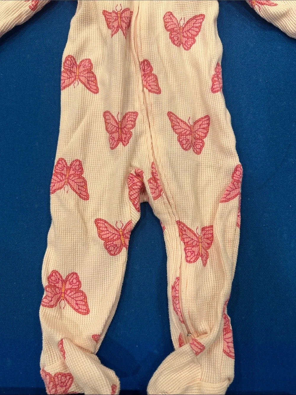 Carter's Pink Butterfly Thermal Footed One-Piece